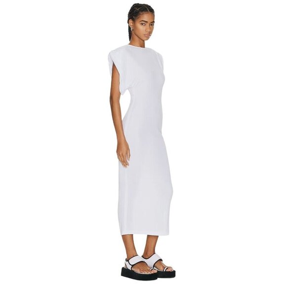 WARDROBE.NYC Sheath Dress iin White Large New Womens Jersey Midi - Picture 5 of 15